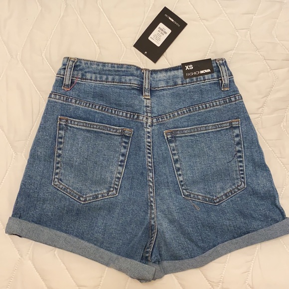 High Rise Denim Shorts - Picture 6 of 6
